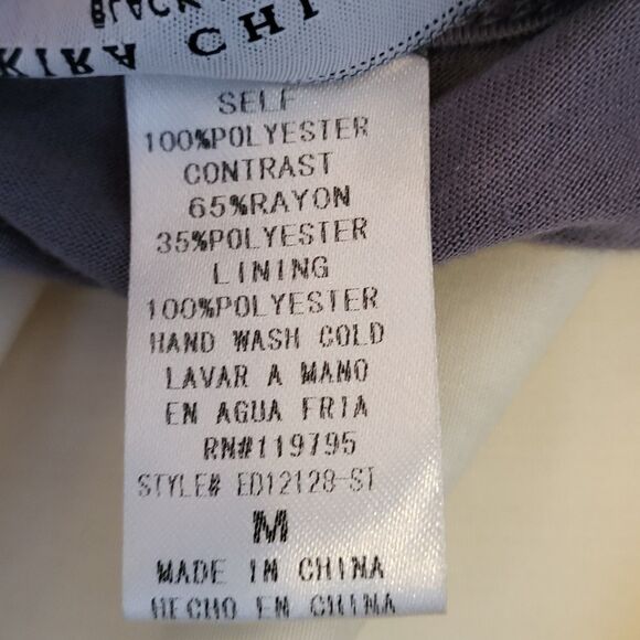 AKIRA Black Label Sequin Bodice Fit & Flare Dress, Cream + Gunmetal Silver NWT - Picture 10 of 10